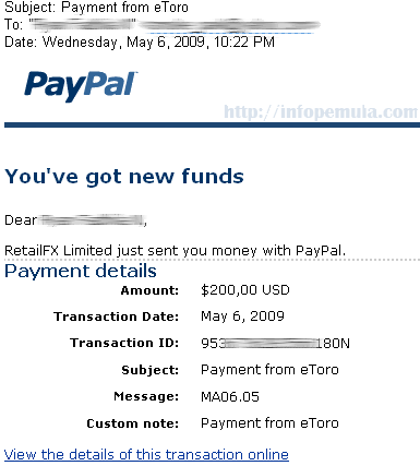 Forex payment proof