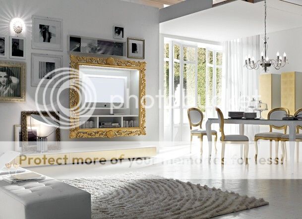 Porta tv vogue cornice legno foglia oro/argento/laccataxsoggiorno ... Porta tv per camerette